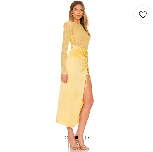 NWOT NBD Revolve Farah Midi Dress in Yellow - Picture 2 of 4